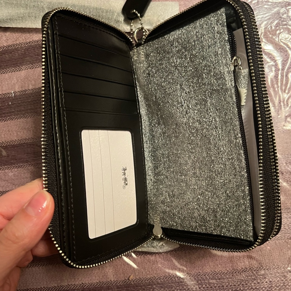 Coach Black Leather woman's phone case